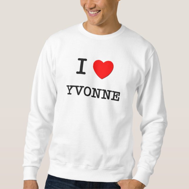 Jag älskar Yvonne Lång Ärmad Tröja (Framsida)