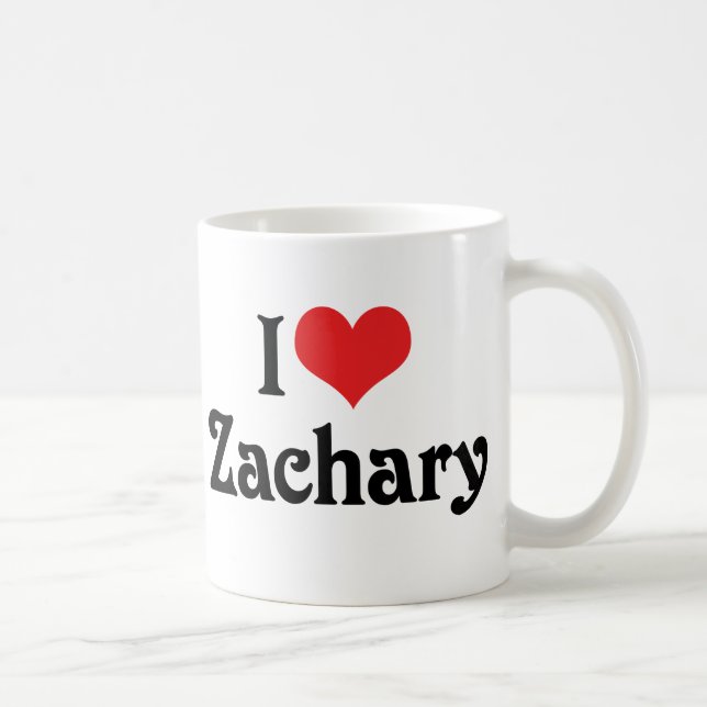 Jag älskar Zachary Kaffemugg (Höger)
