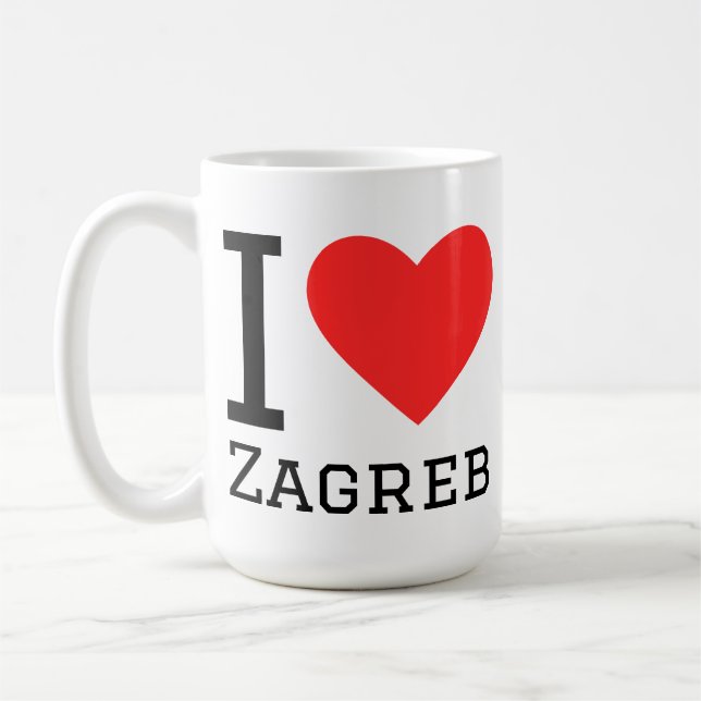Jag älskar Zagreb  Kaffemugg (Vänster)