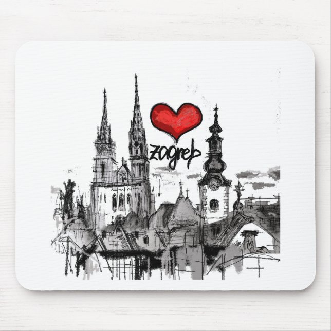 jag älskar Zagreb Musmatta (Framsidan)