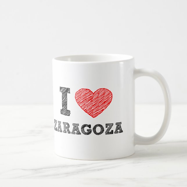 Jag älskar Zaragoza Kaffemugg (Höger)