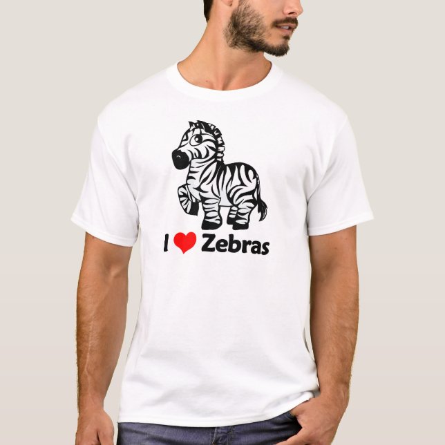 Jag älskar zebror tee shirt (Framsida)