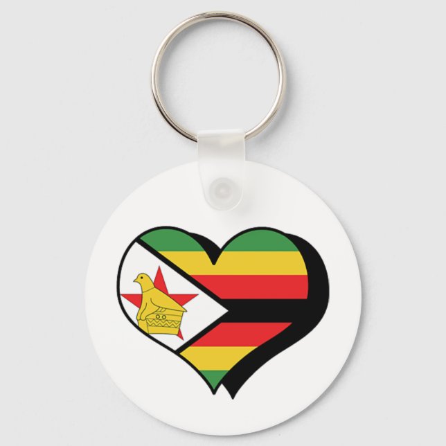 Jag älskar Zimbabwe Nyckelring (Framsida)