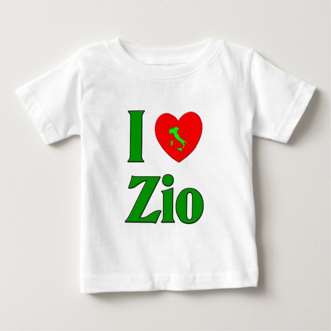 Jag älskar Zio (den italienska unclen) Tee Shirt (Framsida)