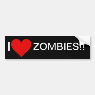 Jag älskar Zombies! Bildekal