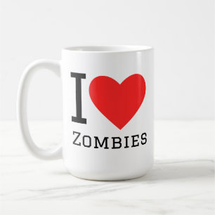 Jag älskar zombies kaffemugg