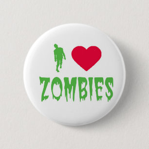 JAG ÄLSKAR ZOMBIES knäppas Knapp