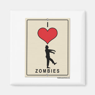Jag älskar Zombies Magnet