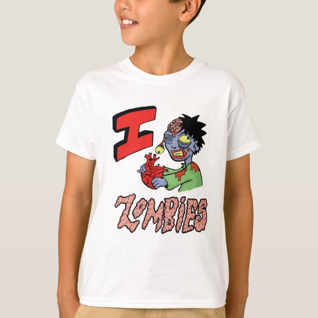 JAG ÄLSKAR ZOMBIES som avslutas 3 T-shirt (Framsida)