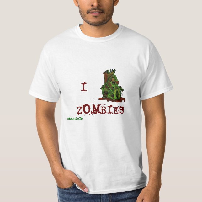 Jag älskar Zombies T-shirt (Framsida)