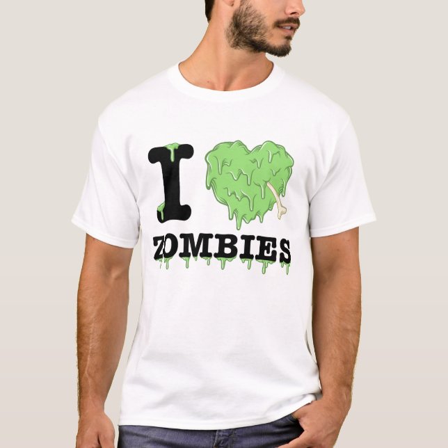 Jag älskar Zombies Tee (Framsida)