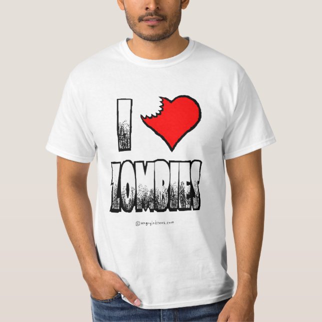 Jag älskar ZombiesZombieT-tröja T-shirt (Framsida)