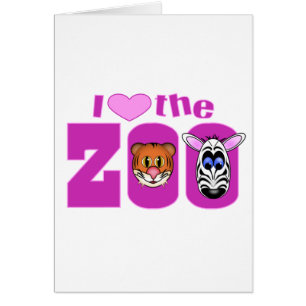 Jag älskar Zoo Hälsningskort