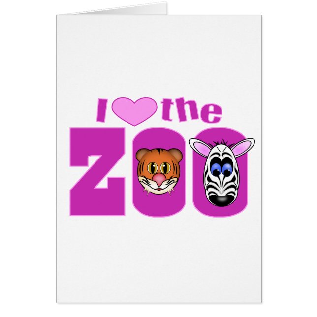 Jag älskar Zoo Hälsningskort (Framsidan)