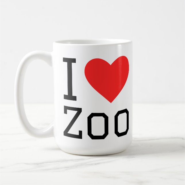 Jag älskar zoo kaffemugg (Vänster)