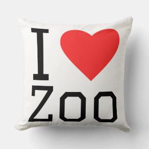 Jag älskar zoo kudde