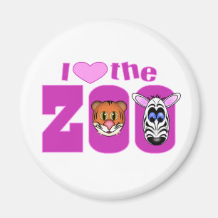 Jag älskar Zoo Magnet