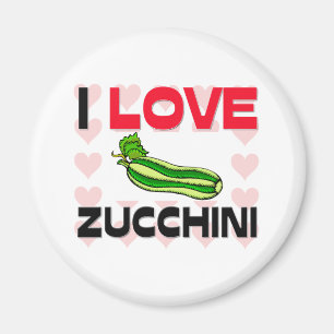 Jag älskar zucchinien magnet