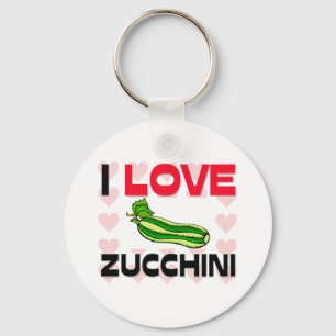 Jag älskar zucchinien nyckelring