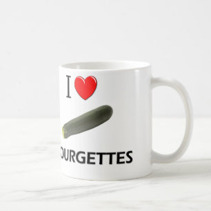 Jag älskar zucchinier kaffemugg