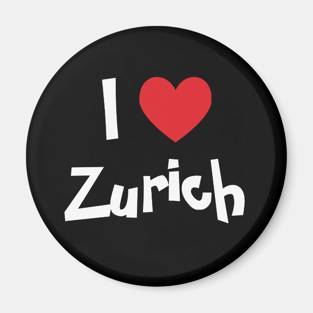Jag älskar Zürich Magnet (Framsidan)