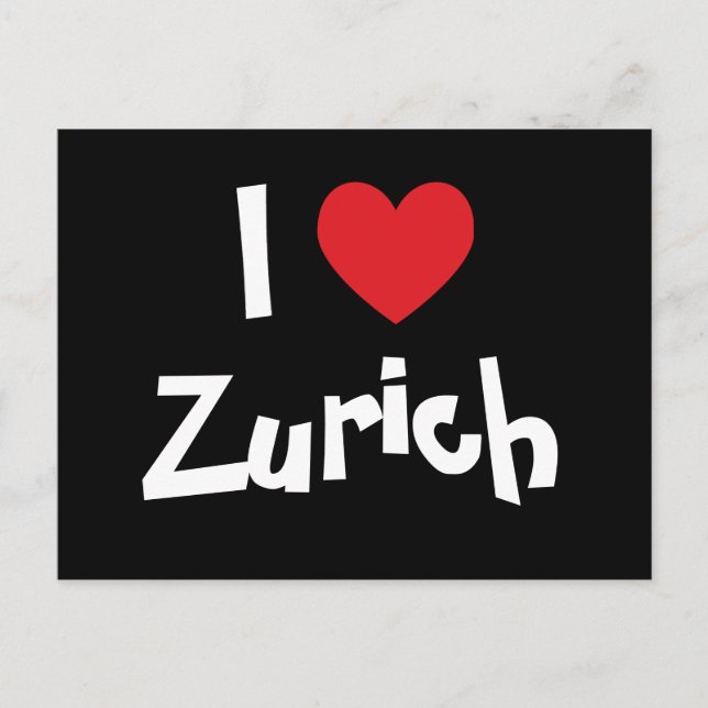 Jag älskar Zürich Vykort (Framsida)