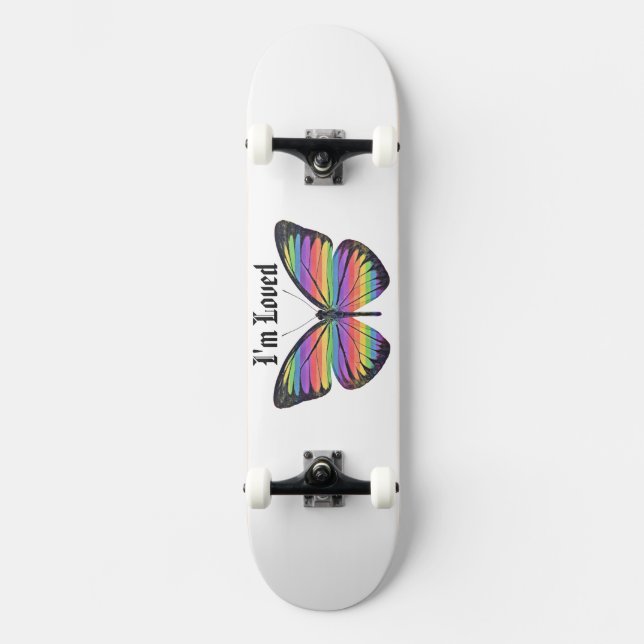 Jag älskas fjäril skateboard (Framsida)