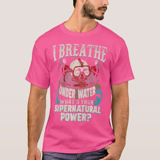 Jag andas under Dykan Vatten T Shirt (Framsida)