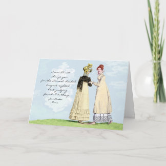 Jag ändrar dig inte - Jane Austen Note Card Kort