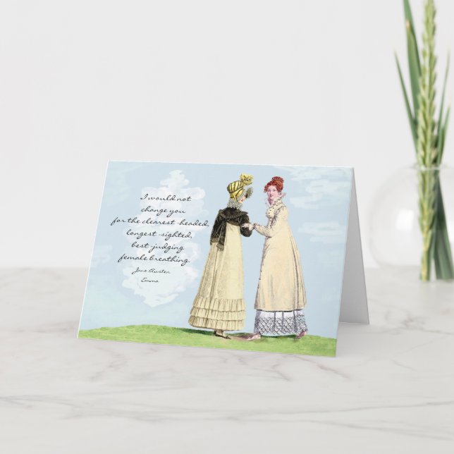 Jag ändrar dig inte - Jane Austen Note Card Kort (Framsida)
