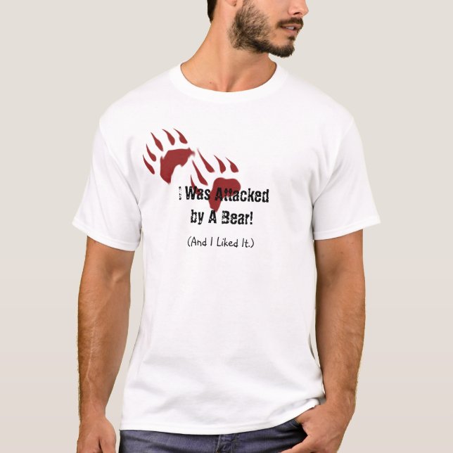 Jag anfölls av en björn! tee shirt (Framsida)