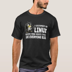 Jag anpassar min Linux Penguin eftersom jag är ann T Shirt
