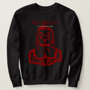 JAG ANPASSAR SENARE HUND CREWNECK (RED) LÅNG ÄRMAD TRÖJA