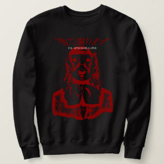 JAG ANPASSAR SENARE HUND CREWNECK (RED) LÅNG ÄRMAD TRÖJA