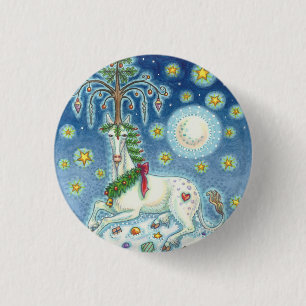 JAG ANSER ATT DET ÄR HELGDAG CHRISTMAS UNICORN KNAPP