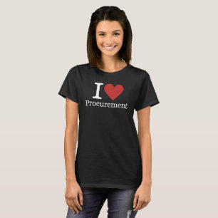 Jag ❤️ Anskaffning för ANPASSNINGSBAR till anställ T Shirt