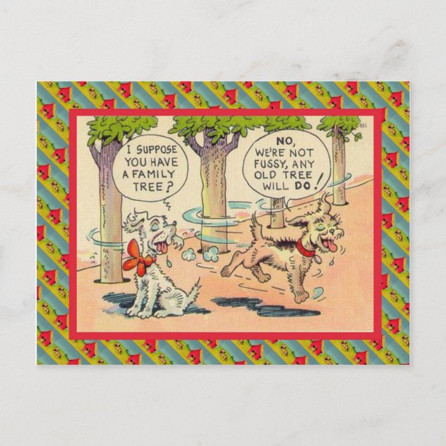 Jag antar att du har familj träd vykort (Framsida)