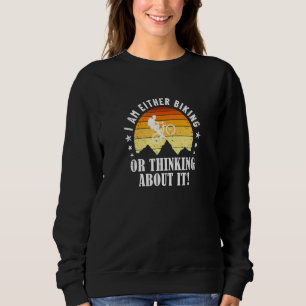 Jag antingen cyklar eller tänker på det - Retro T Shirt