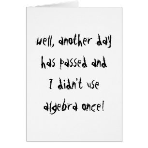 Jag använde inte Algebra OBS Kort