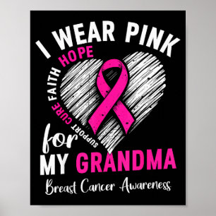 Jag använder Nk för min mormor Bröstcancer medvete Poster