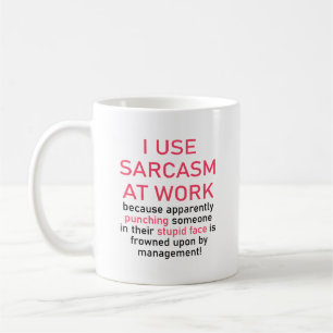 Jag Använder Sarkasm På Jobbet Rolig Kontor Sarkas Kaffemugg