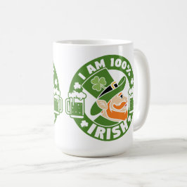 Jag är 100% irländare kaffemugg