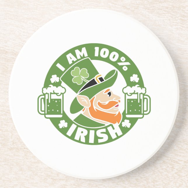 Jag är 100% irländsk coaster underlägg (Framsidan)