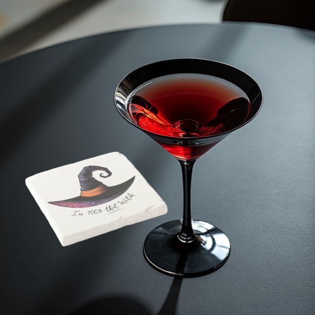 Jag är 100 % som Witch Stenunderlägg (A special coaster for a special drink.)