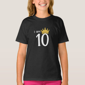 Jag är 10 anpassad ålder och foto födelsedags t-sh t shirt