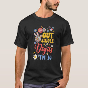 Jag är 10 blommor 10:e födelsedag. t shirt