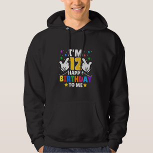 Jag är 12 år gammal Grattis på födelsedagen mot mi Hoodie