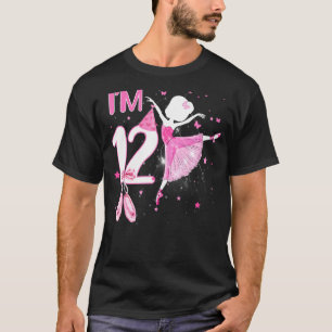 Jag är 12:e Birthday Ballerina Girl Ballet Dancer T Shirt