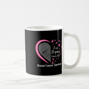 Jag är 13 år cancerfri Bröstcancer överlevande Fa Kaffemugg