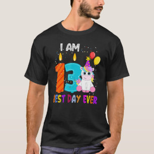 Jag är 13 år gammal födelsedagskalas Unicorn Best T Shirt